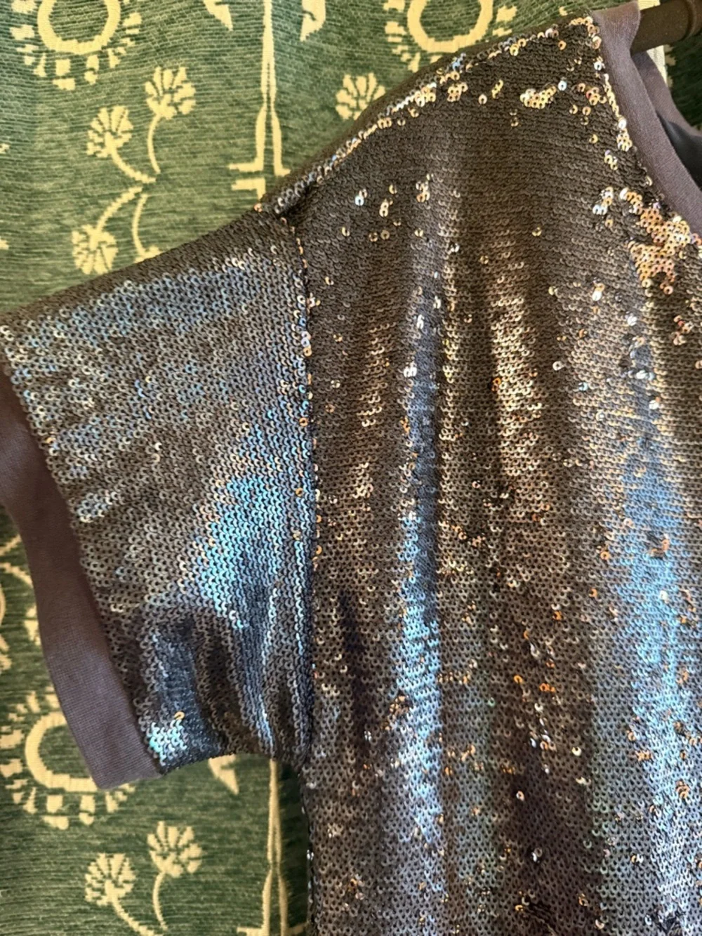 Anthropologie Moulinette Soeurs Interstellar Blue Sequin Party Dress Medium